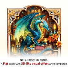 1pc Wooden Asymmetrical Puzzle, Animal Shaped 2D Puzzle Toy, Suitable For Children And Adults, Educational Game, Party, Holiday, Christmas And Birthday Gift, Unique Magic Desktop Decor Creative Wooden Puzzle Gift - Multicolor - View 7