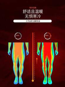 女款冬季加厚保暖休閒時尚黑色直筒褲，女款冬季寬腿褲 - 黑色 - 查看 7