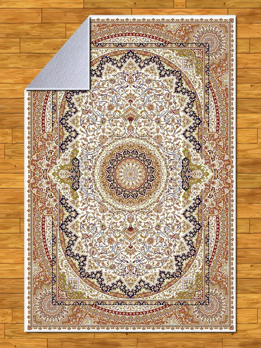 Digitally Printed Non-Slip Washable Runner And Area Rug Living Room Carpet, Modern Design | Modern, Scandinavian, Bohemian And Classic Styles | 100% Polyester - Red - View 1