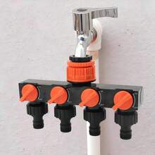 1pc 4-Way Garden Hose Connector Water Distributor With 4 Independent Valves, Leak-Proof Design, Suitable For Outdoor Irrigation Systems, Lawns, Gardens And Car Wash Spraying Systems - Multicolor - View 10