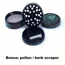 Premium Zinc Alloy Grinder - 50mm UV Printed Forest Green Dragon Pattern, High-Efficiency Spice Grinder, Herb Crusher, Suitable For Daily Use, Exquisite Gift For Men And Women, Christmas Gift Choice, Best Gift Option - View 4