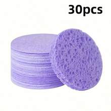 Round Compressed Facial Cleansing Sponges, Soft Face Wash Sponge Pads For Makeup Removal, Gentle Exfoliating & Daily Skincare, Multiple Colors - Multicolor - View 29