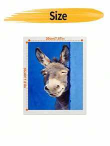 DIY Cute Smiling Donkey Portrait (Frameless 8x12 / 16x20 Inches) Paint By Numbers Kit(Acrylic) Arts & Crafts For Adult Beginners, Home Wall Decor, And Creative Holiday Gifts For Animal Lovers - Sets - View 8