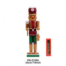 DOWMOO 35cm Gingerbread Man Chef Calendar Nutcracker Soldier Christmas Decoration Figurine - Multicolor - View 12