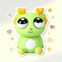 1pc Grumpy Cute Deer Random Shipment Anxiety Relief TPR Soft Squeeze Toy #SquishyToy #FidgetToy #StressReliefToy #SqueezeToy #TikTokViralToy #NoveltyToy - Multicolor - View 6