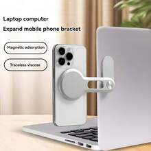 Dudukan Ekspansi Laptop dengan Magnet, Braket Ekstensi Paduan Aluminium untuk Komputer dan Ponsel - Perak - View 1