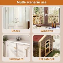 2pcs Brushed Stainless Steel Sliding Door Bolt Lock, Door Latch, Suitable For Garden Door, Window, Bathroom, Bedroom Sliding Door, Includes Installation Screws - DD - View 4
