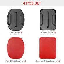 Flat Curved Adhesive Mounts Sticker Mount, Action Camera Accessories For 13 12 11 10, For Insta 360 X5 X4, For SJCAM, For D*I Action 5 Pro For Helmet Car Mounting - View 10