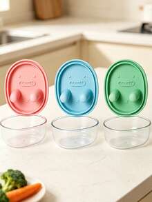 Snack Box, Food Storage Container With Innovative Silicone Finger Grip Lid, With Food Storage Bag, Perfect For Storing Fruits, Nuts, Popcorn, Cookies, Candy, Easy To Grab Snacks While Keeping Hands Clean, Reusable, Suitable For Daily Use, Convenient For Carrying And Travel, Easily Fits In Lunch Bags, Backpacks, Handbags And Picnic Baskets, Perfect For Home, School, Office, Road Trips, Picnics And Parties, Back To School Gift - Multicolor - View 2
