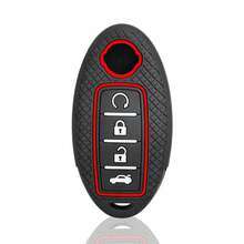 Silicone Key Case For Tiida Qashqai J11 J10 Micra Kicks Altima X-Trail Fuga Navara Leaf Note Sentra Murano Car Key Cover - black - View 13