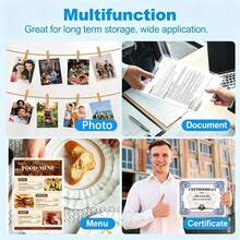 50 Sheets 5.5 Mil A4/2R/3R/4R/5R Thermal Laminating Pouches PET Material For Photos/Documents/Cards/Pictures/Menus Thermal Laminating Protective Film - 50 Sheets - View 7