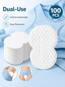 100pcs/Pack Sports Sweat-Absorbing Pads, Ultra-Thin Breathable Invisible Underarm Sweat Pads, Disposable Unisex Underarm Sweat Pads, Comfortable Odorless, Effectively Prevent Underarm Sweat, Sweat-Absorbing Pads (5.1 * 3.5 Inches) - Picture Color - View 8