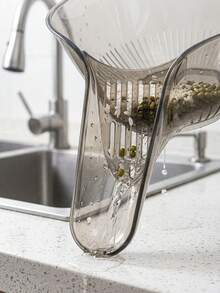 Kitchen Colander Transparent Funnel-Style Strainer Basin With Spout And Stable Flat Bottom, Large Capacity Fruit And Vegetable Washing And Draining Basin - Multi-color - View 8