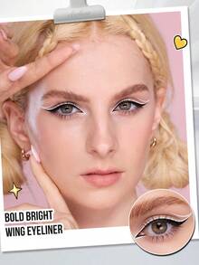 MISSLYN 2pcs Liquid Eyeliner Set, Vegan, Waterproof, Smudge-Proof, One-Stroke Line, High Pigment, Long-Lasting, Rich Color, All-Day Wear, Suitable For Teenagers, Beginners, Makeup Enthusiasts, Applicable For School, Commute - #Set1 - View 5