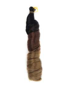 Loose Curls, Crochet Hair, Gradient Spiral Ponytail, Pre-Stretched Dreadlocks, Hair Extensions, Multiple Colors Available For Hair Styling. - Multicolor - View 14