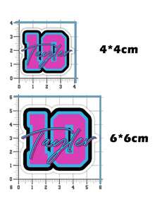 Custom Name Colorful Vinyl Stickers, Suitable For Water Bottles, Tumblers, Cars, Baseball/Softball Helmets, Sports Team Gifts, School Labels. Suitable For Helmets, Bats, Suitable For Laptops, Phones, Gift Bags - Multicolor - View 6