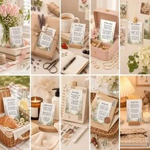 10pcs Vintage Floral Friendship Poem Stickers, Aesthetic Flower Text Scrapbooking Decals For Journal, DIY Craft, Laptop & Room Decor - 10Pcs - View 2