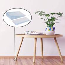 4/8pcs Transparent Wedge Shims, Table And Bed Leveling Chocks, No Drilling Windproof Fixed Door Stopper, Stackable Design, For Home Decoration - Clear - View 4