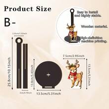 1/2pcs Christmas Paper Towel Holder Stand Santa Claus Reindeer Decor Free Standing Roll Paper Dispenser For Kitchen Countertop Holiday Home Table Decor Gift For A Friend - Multicolor - View 12