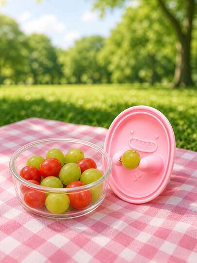 Snack Box, Food Storage Container With Innovative Silicone Finger Grip Lid, With Food Storage Bag, Perfect For Storing Fruits, Nuts, Popcorn, Cookies, Candy, Easy To Grab Snacks While Keeping Hands Clean, Reusable, Suitable For Daily Use, Convenient For Carrying And Travel, Easily Fits In Lunch Bags, Backpacks, Handbags And Picnic Baskets, Perfect For Home, School, Office, Road Trips, Picnics And Parties, Back To School Gift