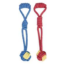 Dog Rope Knot Chew Toy With Corn Bone And Round Ball, Bright Colors To Easily Attract Pet's Attention. Durable And Bite-Resistant, Helps Relieve Stress, Clean Teeth And Prevent Oral Problems. Interactive Rope Knot Toy Suitable For Puppies, Small And Medium Dogs. Dogs Stuff/Dog Toy - Multicolor - View 9
