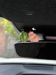 2pcs/3pcs Cozy Pig Car Dashboard Ornament, Car Interior Center Console Display Screen Window Side Rearview Mirror Decoration, Car Interior Decor - A - View 2
