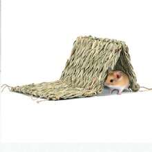 Small Animals Hideout House Hamster Hiding Nest Grinding Weaving Mat Small Pet Habitat For Hamsters Mouse Guinea Pig Handmake Weaving Cage Hamster Stuff - one-size - View 4