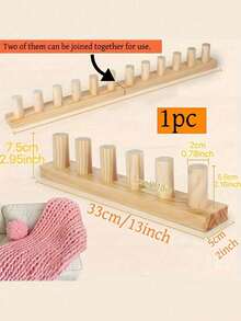 1/2/3pcs Manual Wooden Weaving Loom, Suitable For Hand Weaving, Knitting And Crochet, Multi-Functional Textile Tool, Can Make Thick Blankets, Scarves And More, No Electricity Required, Easy To Operate, Hand Weaving Machine - Multicolor - View 7