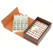 Travel Essential Mahjong Set: 144 Tiles, Durable Compact ABS Material - Classic Fun, Suitable For Travelers Aged 14 And Above, Small Mahjong - Multicolor - View 5