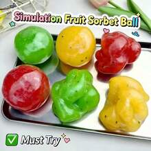 Realistic Fruit Smoothie Squishy Slow Rebound Soft Rubber Stress Relief Toy, Cute Model Desktop Decoration, Creative Anti-Stress Squeeze Ball Kids Toy - Multicolor - View 9
