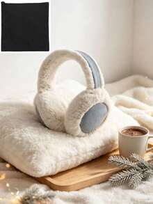 1PC/6PCSFashion Ladies Fuzzy Faux‑Fur Ear Warmers, Dual‑Color Splice Plush Earmuffs, Thick Soft Thermal Ear Protection, Lightweight Portable Cold‑Resistant Ear Covers, Winter Ear Accessory For Shopping, Walking And Outdoor Activities - Multicolor - View 12