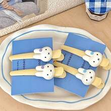 4pcs New Popular Cute Miffy Rabbit Desktop Decoration Ornament, Cute Little Rabbit Decoration Ornament, Perfect Birthday Gift For Family And Friends, Little Surprise, School Start Gift Preferred - Multicolor - View 8