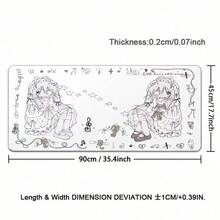 Cute Anime Girl Leather Mouse Pad Office Extended Mousepad PC Accessories Gaming Pads Non-Slip XXL Aesthetics Leather Desk Mat Desk Decort Mats - View 10