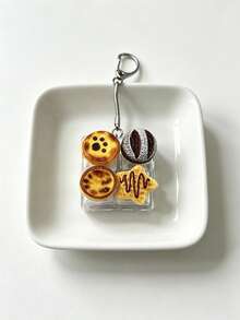 Cute Mini Dessert‑Design Bag Charm, Creative Transparent Keychain, Fashion Backpack & Handbag Decorative Pendant Accessory - Multicolor - View 3