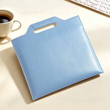 A4 Large Capacity PU Leather Document Organizer, Portable Handheld Business File Folder, Multi-Color, Suitable For Office, School, Travel Paper Storage - Single Piece - View 13