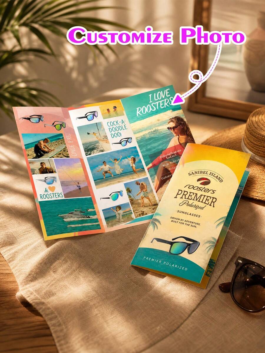 20/50/100/150pcs Customized Tri-Fold Brochures, Support Custom Image Upload Foldable Pamphlets, Suitable For Business Activity Marketing Personalized Printed Advertising Flyers Manuals, Foldable Customized Graphic Brochures, Customized Business Advertising Manuals For Promotional Activities - Multicolor - View 1
