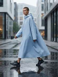 Adult Oversized Long Hooded Raincoat, Lightweight Waterproof Rain Poncho For Daily Use Outdoor Activities - Extra-long Heavy-duty Raincoat - View 3