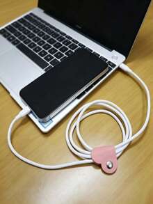 Heart-Shaped Faux Leather Cable Organizer, Multi-Color Earphone And Cable Storage Box, Battery-Free Cable Management Clip, Unisex Cable Organizer Set - New Arrival - View 7