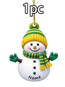 Custom Name Snowman Christmas Ornament, Personalized Knit Hat Snowman Tree Decor, Festive Winter Holiday Style, Customized Christmas Hanging Decoration, Customizable Name Wall Ornament, Christmas Home Decor, Holiday Keepsake Gift 2026, Christmas Gift - Style B - View 12