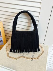 1PC Girls' Handbag With Tassel, Coin Purse, Shoulder Bag, Lightweight And Portable With Zipper Closure, Suitable For Daughter, Girls' Daily Outings, Ideal Fashion Accessory - 1123# - View 13