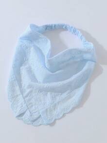 1件原創花卉刺繡捲邊髮帶，適合女性日常與度假使用 - 淺藍色 - 查看 5