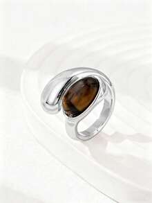 1 Pc Gold‑Colored Women's Watch‑Ring, A Distinctive Ring With A Vintage‑Exquisite Watch Design, Retro‑Unique Fashionable Ring Jewelry Gift - Silver - View 3