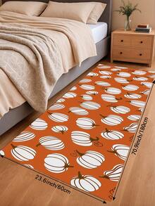 1/2pcs Autumn Thanksgiving Floor Mat, Pumpkin Pattern, Vintage Diatomaceous Earth Mat, Super Absorbent, Non-Slip, Perfect For Bathroom, Kitchen And Dining Room, Quick Dry, Ideal Home Decor And Bathroom Mat Gift, Thanksgiving Holiday Gift! - Multicolor - View 12