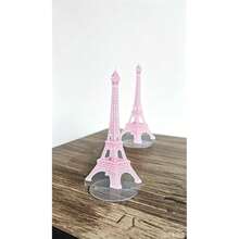 2pcs Acrylic Flat Pink Eiffel Tower Decor, Paris Eiffel Tower Party Decoration - 2pcs - View 7