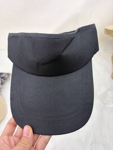 1pc Unisex Adjustable Sports Sun Visor Cap, Summer Breathable Baseball Hat For Sun Protection, Travel & Outdoor Activities, Athleisure - Solid Color Hat - View 6