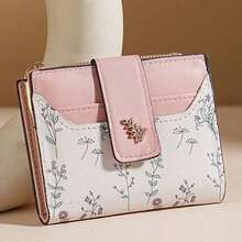Dompet Koin Pelajar, Dompet Multi-Slot, Gaya Premium Wanita, Tempat Kartu Motif Bunga Serbaguna - Tersedia Berbagai Warna - MultiWarna - View 8