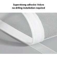 White Mesh White Edge Left Zipper Screen, Customizable Size, No Need To Remove When Opening Window, Fresh And Mosquito-Proof, Home Ventilation Without Hassle - White Mesh With White Trim, Left-side Zipper. - View 4