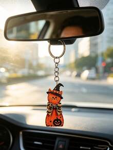 2d Flat Acrylic Witch Cat Decoration Keychain Pendant, Cat Keychain, Event Commemorative Gift, Couple Keychain, Backpack Pendant, Car Keychain, Unisex - Multicolor - View 7
