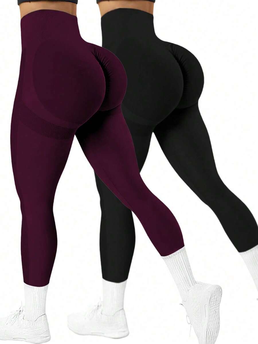 Leggings moldeadores de talla grande para mujer, Mallas sin costuras de cintura alta para mujer - Tacto suave y elástico, secado rápido y transpirable con estiramiento en 4 direcciones que - Multicolor - Ver 1