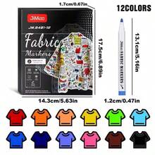 24/12 Colors Fabric Markers, Colorful Marker Pen Set, Permanent Fabric Paint - For T-Shirts, Bags, Textiles, Canvas, Canvas Bags, Shoes, Pillowcases, Etc. - Multicolor - View 14